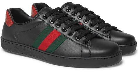 gucci ace sneakers men's black